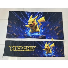 Şimika Pikachu Sırt Havlusu Seti Ön ve Arka (Anahtarlık Hediye)
