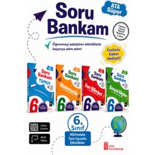 Ata Yayıncılık 6. Sınıf Ata Süper Türkçe - Matematik - Fen Bilimleri - Sosyal Bilgiler Soru Bankam Seti