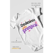 Morivo Kids Dedesinin Prensesi Kısa Kollu Bebek Body %100 Pamuk