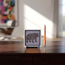 Miawiki Ayı Temalı Çağdaş Dekoratif Obje, Ev ve Ofisiniz Için Modern ve Estetik Aksesuar 10X10 cm