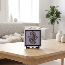 Miawiki Çağdaş Tasarım Hamsa Motifli Dekoratif Obje, Yaşam Alanınız Için Estetik Dokunuş 10X10 cm