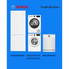 Bosch 4'lü Çeyiz Seti KGN56NWD0N SMS26DW00T WGA242X3TR WQA24201TR