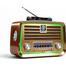 Royal Trend Nostalji Ledli Eskitme Radyo,fenerli Güneş Panelli Nostaljik Radyo