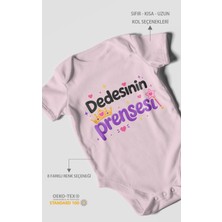 Morivo Kids Dedesinin Prensesi Kısa Kollu Bebek Body %100 Pamuk
