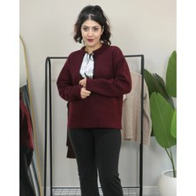 Luxee Yakası Fular Detaylı Yumuşak Dokulu Kışlık Triko Kazak