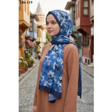 Sharell Soft Pamuk Şal (Lacivert Serisi) 246-119