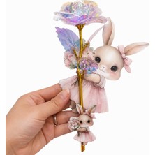 Grand Concept Store Tavşan Figürlü Kristal Gül Hediyelik 10 Adet – Baby Shower, Diş Buğdayı, Doğum Günü ve Mevlüt Hatıralığı  ⸻