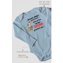 Morivo Kids Anneye ve Dayıya Özel Uzun Kollu Bebek Body %100 Pamuk