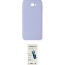 Marsilyan™- Galaxy J7 Prime Kılıf Ahenk Serisi - Şeffaf Pasifik Cam Ekran Koruyucu
