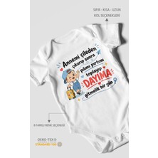 Morivo Kids Anneye ve Dayıya Özel Kısa Kollu Bebek Body %100 Pamuk