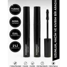 Feminist Cosmetics Tubing Maskara 2'li Set - Ultra Siyah Hacim ve Uzunluk Etkili Tubing Maskara – Doğal Formüllü