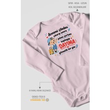 Morivo Kids Anneye ve Dayıya Özel Uzun Kollu Bebek Body %100 Pamuk