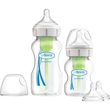 Dr. Brown's Geniş Ağız Anti-Kolik Options+ Sampler Kit (1X270 &150 ml Pp Biberon, 2*l2 B. Emzik,