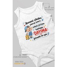 Morivo Kids Anneye ve Dayıya Özel Sıfır Kollu Bebek Zıbını %100 Pamuk