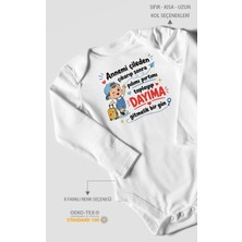 Morivo Kids Anneye ve Dayıya Özel Uzun Kollu Bebek Body %100 Pamuk