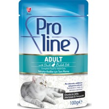 Proline Ördek Etli Jelly Pouch Yetişkin Kedi Yaş Mama  20 x 100 G