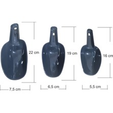 M3 Decorium Büyük Kavanoz Kase Aktar Kutusu Için 3 Boy Kırılmaz Kürek Kaşık Kepçe Seti Baharatlık Aktariye Kiler Mutfak Gıda Toptancısı Gereçleri