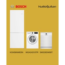 Bosch 3'lü Çeyiz Seti  KGN56NWD0N WGA242X3TR  SMS26DW00T