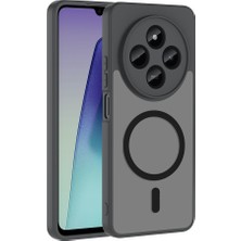 Pilanix Xiaomi Redmi 14C Kılıf Magsafeli Silikon Kenarlı Arkası Buzlu Sert Babet Kapak