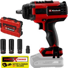 Einhell Professional Akülü Somun Sıkma IMPAXXO 18/450 S-F Power X-Change (18 V, 450 Nm, 3 güç kademesi, Kömürsüz motor, 1/2" kare yuva, E-Case S-F + aksesuarlar dahil, Akü ve şarj hariç)