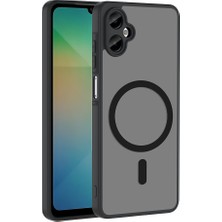 HTstore Galaxy Uyumlu A06 Kılıf M-Safe Şarj Özellikli Zore Babet Kapak-Siyah
