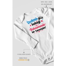 Morivo Kids Dedeye ve Babaanneye Özel Uzun Kollu Bebek Body %100 Pamuk