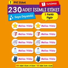 Hediyehanesi Kişiye Özel Isimli Defter Kalem Okul Etiketi, Yırtılmaz Pvc Etiket, Suya Dayanıklı