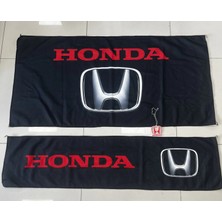 Şimika Siyah Honda Sırt Havlusu Seti Ön ve Arka (Dikiz Ayna Süsü Hediye)
