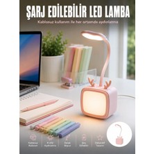 Epilons Esnek Gövdeli LED Masa Lambası Taşınabilir Gece Aydınlatması