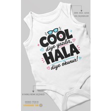 Morivo Kids Cool Diye Yazılır Hala Diye Okunur Sıfır Kollu Bebek Zıbını Pamuk %100 Pamuk