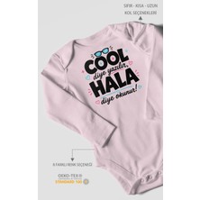 Morivo Kids Cool Diye Yazılır Hala Diye Okunur Uzun Kollu Çıtçıtlı Bebek Body