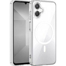 Forzacase Samsung Galaxy A07 Uyumlu Clearmag Serisi Magsafe Özellikli Kristal Şeffaf Sert Pc Kılıf