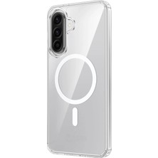 Forzacase Samsung Galaxy A56 Uyumlu Clearmag Serisi Magsafe Özellikli Kristal Şeffaf Sert Pc Kılıf