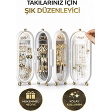 UltraMint Katlanabilir Aynalı ve Ayaklı Takı Standı, Taşıması Kolay