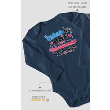 Morivo Kids Dedeye ve Babaanneye Özel Uzun Kollu Bebek Body %100 Pamuk
