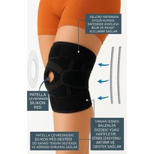Gees Global Ayarlanabilir Patella Destekli Ligamentli Menüsküs Çapraz Bağ Koruma Spor Koşu Için Silikonlu