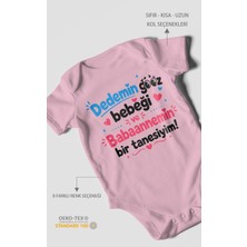 Morivo Kids Dedeye ve Babaanneye Özel Kısa Kollu Bebek Body %100 Pamuk