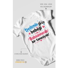 Morivo Kids Dedeye ve Babaanneye Özel Kısa Kollu Bebek Body %100 Pamuk