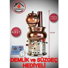 Empressco Bakır Görünümlü Semaver, Odun ve Kömürlü Çay Demleme Keyfi
