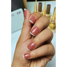 Easy Beauty 24 Adet Protez Görünümlü Takma Tırnak Seti Çift Taraflı Bant Törpü Portakal Çubuğu Hediye