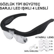 Gees Global Nikula Şarjlı Gözlük Büyüteç  4 Farklı Lens 11537DC