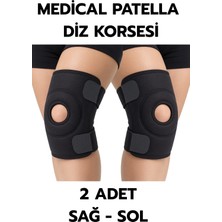 Gees Global Medical Patella Destekli Diz Korsesi Ikili Sağ Sol Çapraz Bağ Menisküs Ağrısı Için Sporcu D