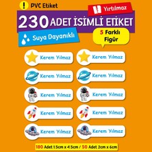Hediyehanesi Kişiye Özel Isimli Defter Kalem Okul Etiketi, Yırtılmaz Pvc Etiket, Suya Dayanıklı