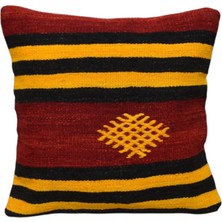 Kilim Antik El Dokuma Kilim Kırlent Yastık Kılıfı 1474 - Yeni - Çok Renkli