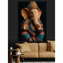 Kanvassepetinet Fil Tanrı Ganesha Yüksek Kaliteli Yağlı Boya Dokulu Kanvas Canvas Tablo Kanvas Tablo Canvas Tablo D