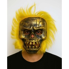 Maxi Trendy Wild Skull - Bakır Kafatası Sarı Saçlı Iskelet Maske