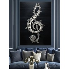 Kanvassepetinet Sol Anahtarı Müzik Yüksek Kaliteli Yağlı Boya Dokulu Kanvas Canvas Tablo Kanvas Tablo Canvas Tablo