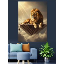 Kanvassepetinet Dinlenen Aslan Yüksek Kaliteli Yağlı Boya Dokulu Kanvas Canvas Tablo Kanvas Tablo Canvas Tablo Duva
