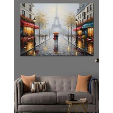 Kanvassepetinet Paris Sokak Yüksek Kaliteli Yağlı Boya Dokulu Kanvas Canvas Tablo Kanvas Tablo Canvas Tablo Duvar D