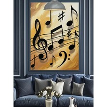 Kanvassepetinet Müzik Notaları Yüksek Kaliteli Yağlı Boya Dokulu Kanvas Canvas Tablo Kanvas Tablo Canvas Tablo Duva
